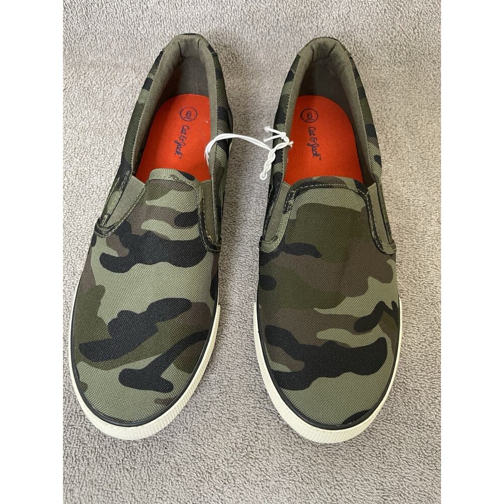 Cat & Jack Boys Enzo Slip-On Apparel Camouflage Sneakers Size 6 New